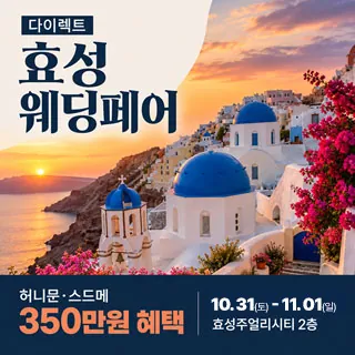 다이렉트 효성웨딩페어 서울 - 서울 종로구 종로 183(인의동 48-2)효성주얼리시티 2층 특별행사장 웨딩박람회