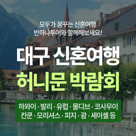 대구 반하나 허니문박람회 - 대구 동구 동부로 149 대구 신세계백화점 7층 LG 웨딩박람회