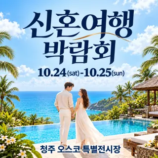 청주 OSCO 허니문박람회 - 충북 청주시 흥덕구 오송읍 오송생명로 250(오송읍 만수리 925)청주오스코 특별전시장 웨딩박람회