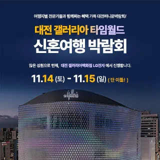 대전 플래닛투어 갤러리아 허니문박… - 대전 서구 대덕대로 211 갤러리아백화점 타임월드점 10층(둔산동 1038)LG전자베스트샵 갤러리아타임월드점 웨딩박람회