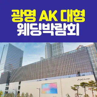광명 AK 대형 웨딩박람회 - 경기 광명시 양지로 17(일직동 512-3)AK플라자 광명 특별행사장 웨딩박람회